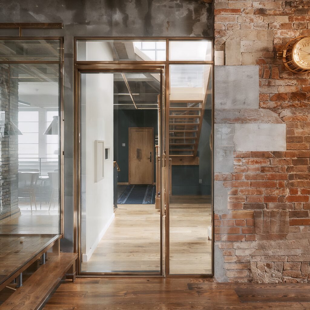 Lofttür mit Bronzeoptik im Industrial-Stil2 | Manufakturx.de 🛠️